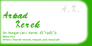 arpad kerek business card